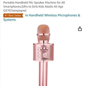 Bonaok Wireless Bluetooth Microphone for Karaoke
